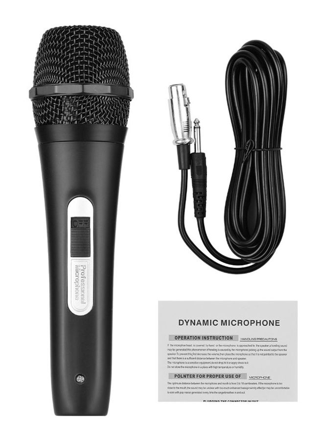 Generic Handheld Wired Microphone With Cable I6053-2 Black  - Image 1