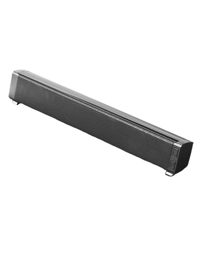 Portable Wireless Mini Soundbar With Remote Control V7496 Black/Grey  - Image 2