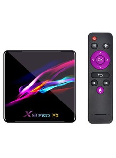 X88 Pro X3 Smart Android TV Set Top Box With Remote Control V7491UK-64G Multicolour