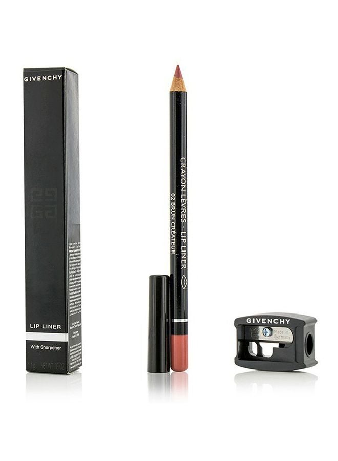 GIVENCHY Lip Liner Crayon With Sharpener 02 Brun Createur  - Image 2
