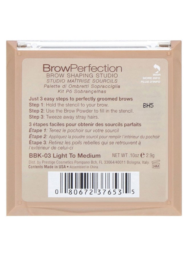 PRESTIGE COSMETICS Brow Perfection Palette Light/Medium - Image 3
