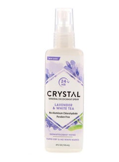 Crystal Lavender And White Tea Mineral Deodorant Spray 118ml  - Image 1