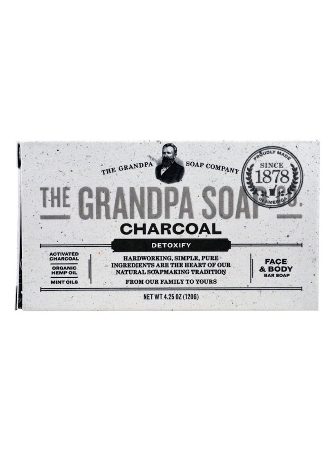 GRANDPA'S Charcoal Detoxify Face And Body Bar Soap Grey  - Image 1