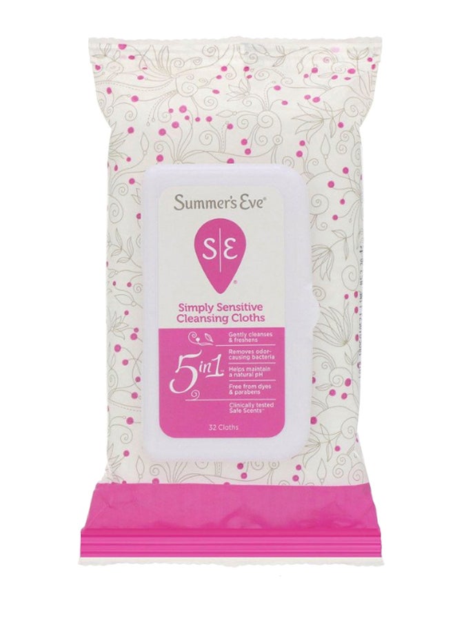 سمرز إيف مجموعة مناديل تنظيف سيمبلي سينسيتيف 5 في 1 من 32 قطعة - Image 1
