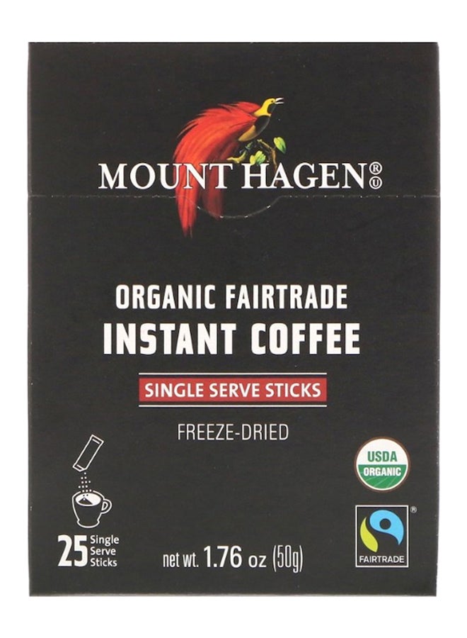 Organic Fairtrade Instant Coffee - 25 Sticks