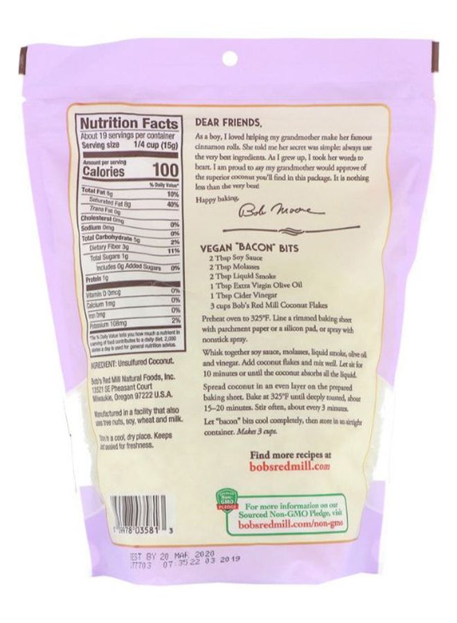 Bob's Red Mill Unsweetened Coconut Flakes 10ounce - Image 2