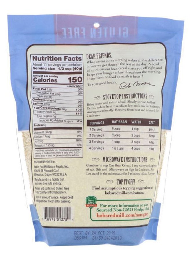 Bob's Red Mill Oat Bran Hot Cereal 16ounce - Image 2