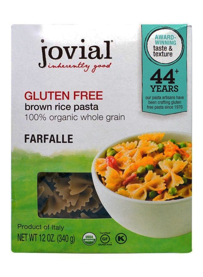 Jovial Farfalle Organic Brown Rice Pasta 12ounce - Image 1