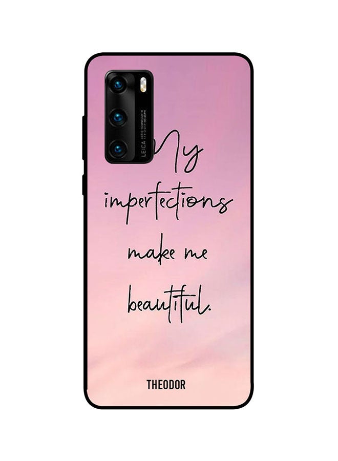 Theodor Protective Case Cover For Huawei P40 Pink/Black