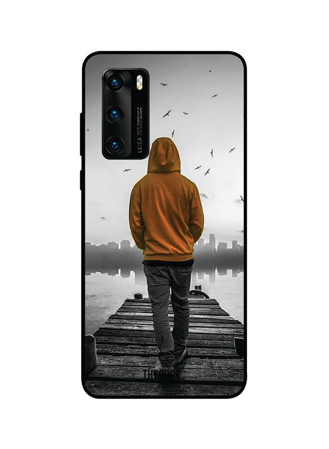 ثيودور غطاء حماية واقٍ لهاتف هواوي P40 رمادي/أصفر/أسود