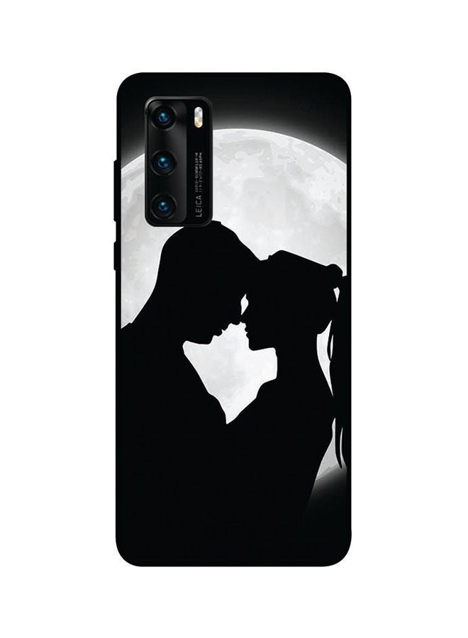 غطاء حماية واقٍ لهاتف هواوي P40 رمادي داكن / أبيض