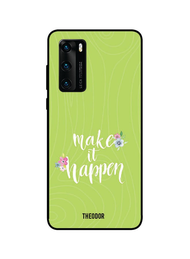 Theodor Protective Case Cover For Huawei P40 Green/White