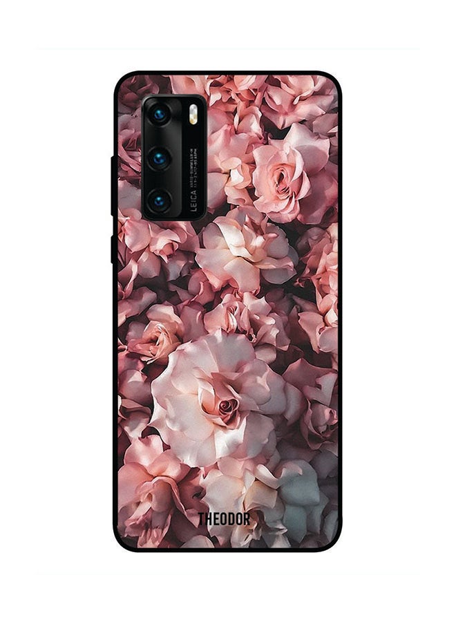 ثيودور غطاء حماية واقٍ لهاتف هواوي P40 وردي/أبيض