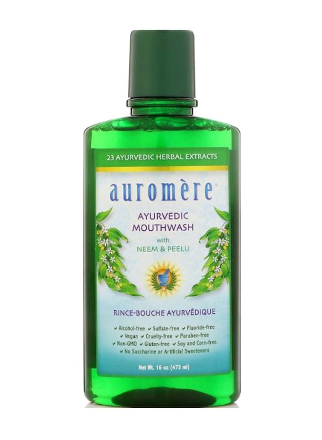 Auromere - Ayurvedic Neem And Peelu Mouthwash 473ml - Image 1