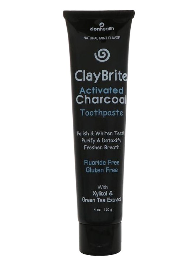 zionhealth Claybrite Activated Charcoal Toothpaste 120grams  - Image 1