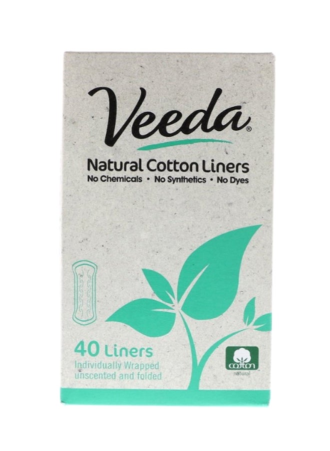 فيدا Pack Of 40 Natural Cotton Liners - Image 1