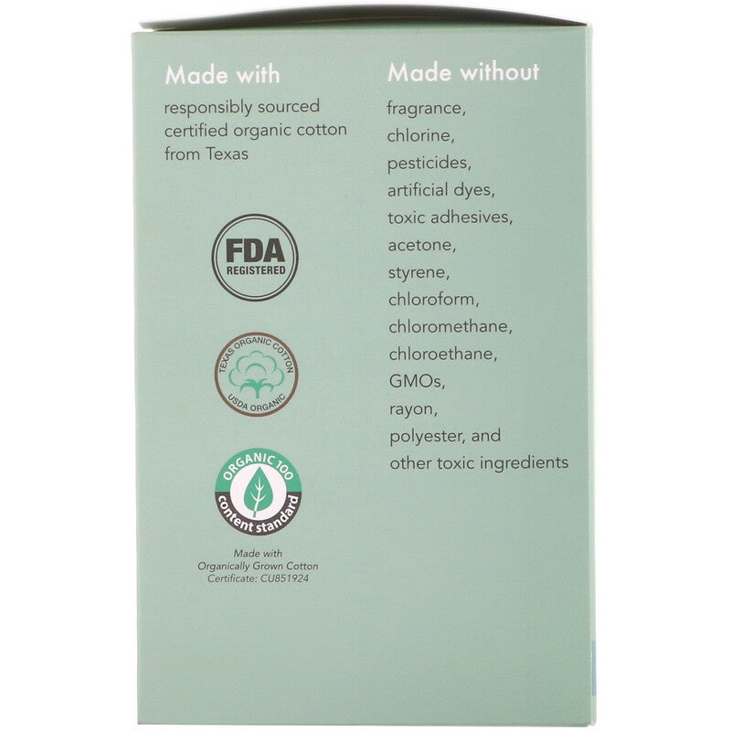 رائيل فوط صحية عضوية كبيرة الحجم من 12 قطعة أبيض - Image 2