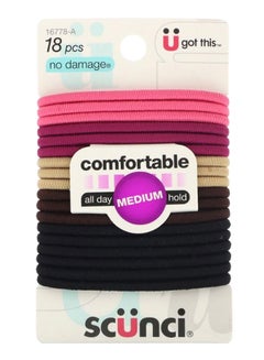 Scunci 18-Pieces No Damage Comfortable All Day Hair Hold Set Multicolour  - Image 1