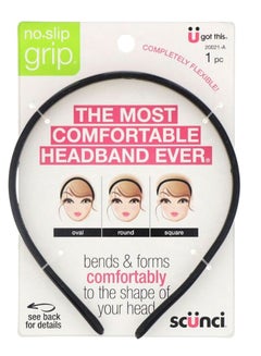 Scunci No Slip Grip Bendable Headband Black  - Image 1