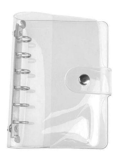 File Folder Loose Notebook Sheet Ring Binder Transparent/Silver