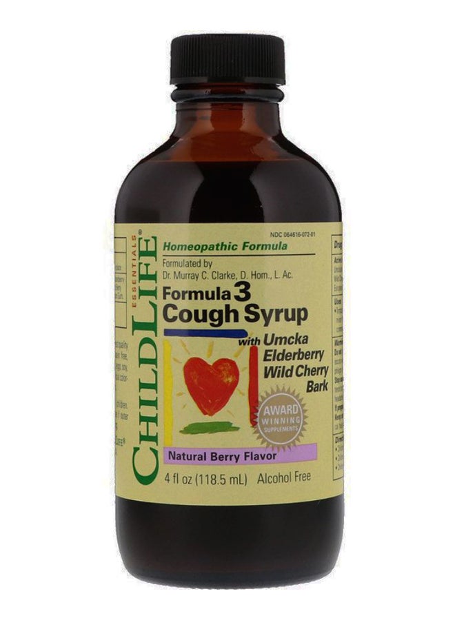CHILDLIFE Natural Berry Flavour Formula 3 Cough Syrup  - Image 1
