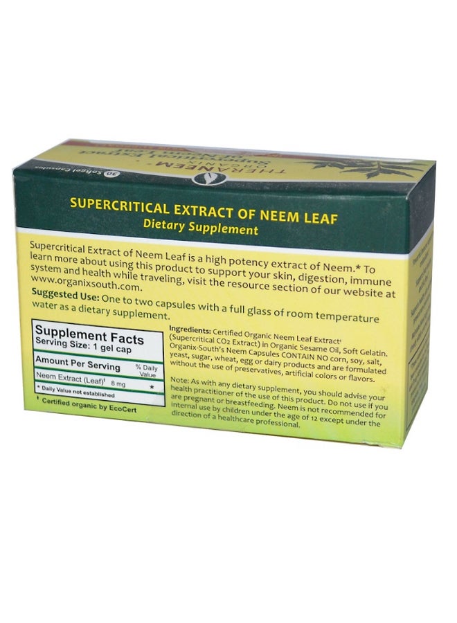 ORGANIX SOUTH Thera Neem Organix Supercritical Extract Of Neem Leaf Immunity And Skin Support - 30 Capsule  - Image 2