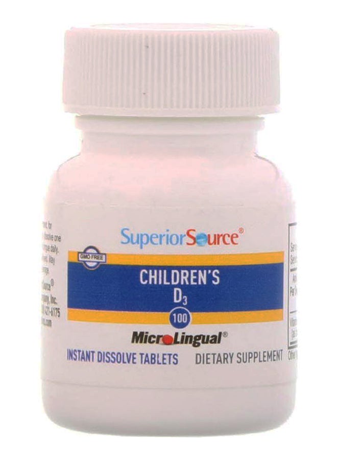 Superior Source Childrens D3 - 100 MicroLingual Instant Dissolve Tablets  - Image 1