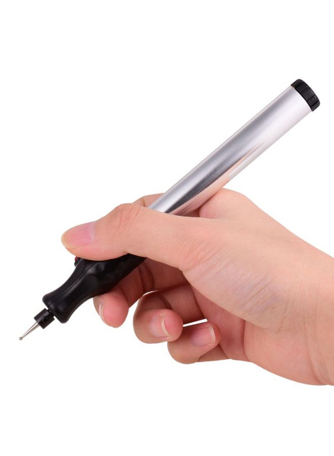 Generic Electric Micro Engraving Pen With Diamond Tip Bit Silver/Black/Blue  - Image 3