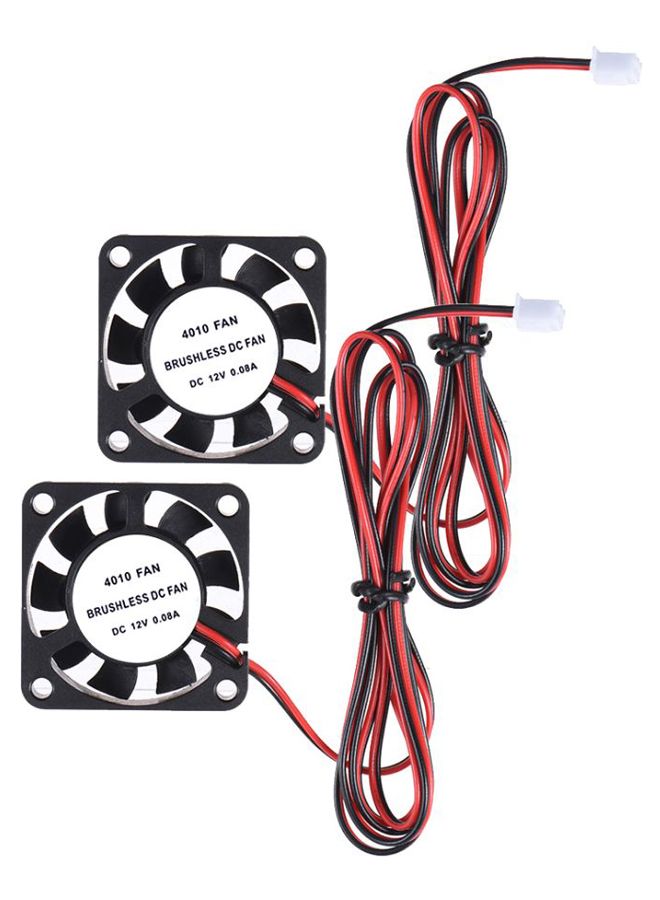 Anet 2-Piece Brushless Cooling Fan Set Black/Red  - Image 1