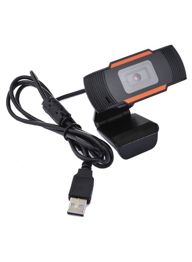 Rotatable USB Web Camera Black/Orange - Image 1