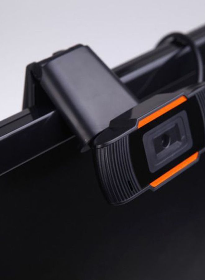 Rotatable USB Web Camera Black/Orange - Image 2