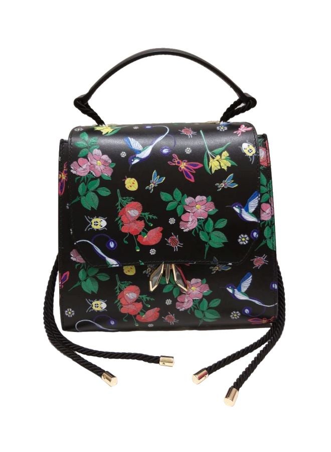 PATRIZIA PEPE - Sleepy Fly Batik Satchel Bag Black Batik - Image 1