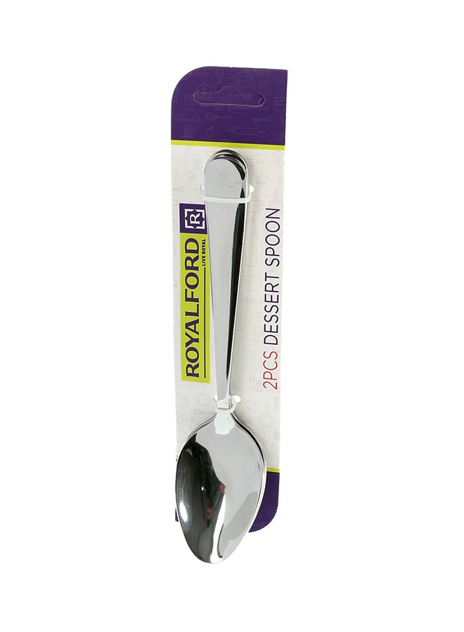 Royalford 2-PIece Dessert Spoon Silver  - Image 4