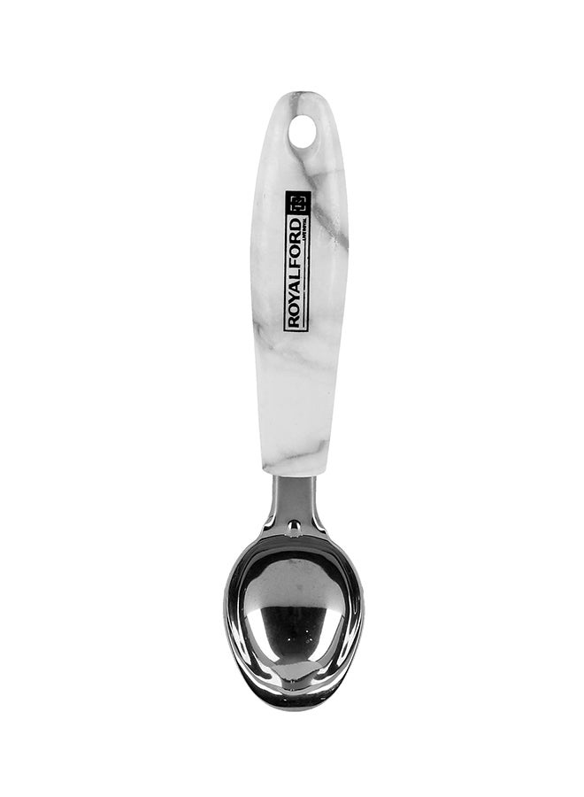 Royalford Marble Designed Ice Cream Spoon White/Grey 8cm  - Image 1