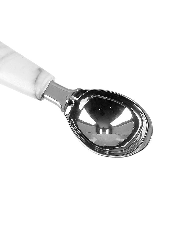 Royalford Marble Designed Ice Cream Spoon White/Grey 8cm  - Image 3