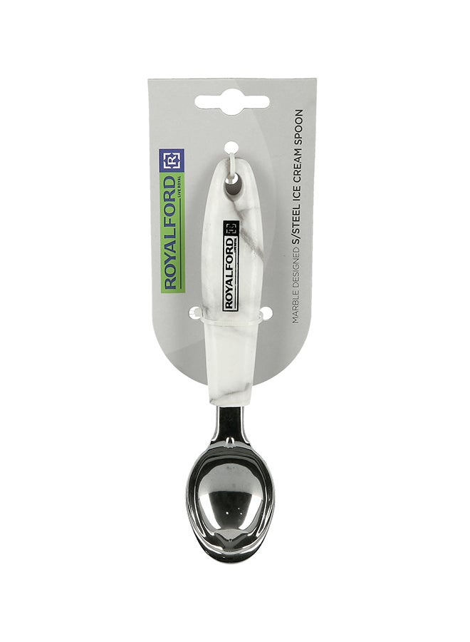 Royalford Marble Designed Ice Cream Spoon White/Grey 8cm  - Image 4
