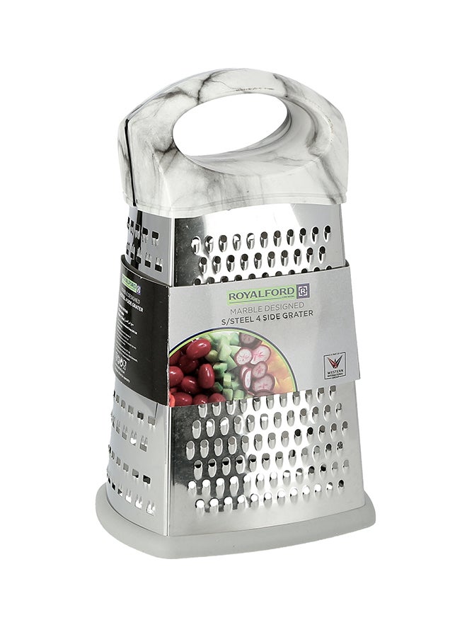 Royalford Marble Designed 4 Side Grater White/Grey 8cm  - Image 1