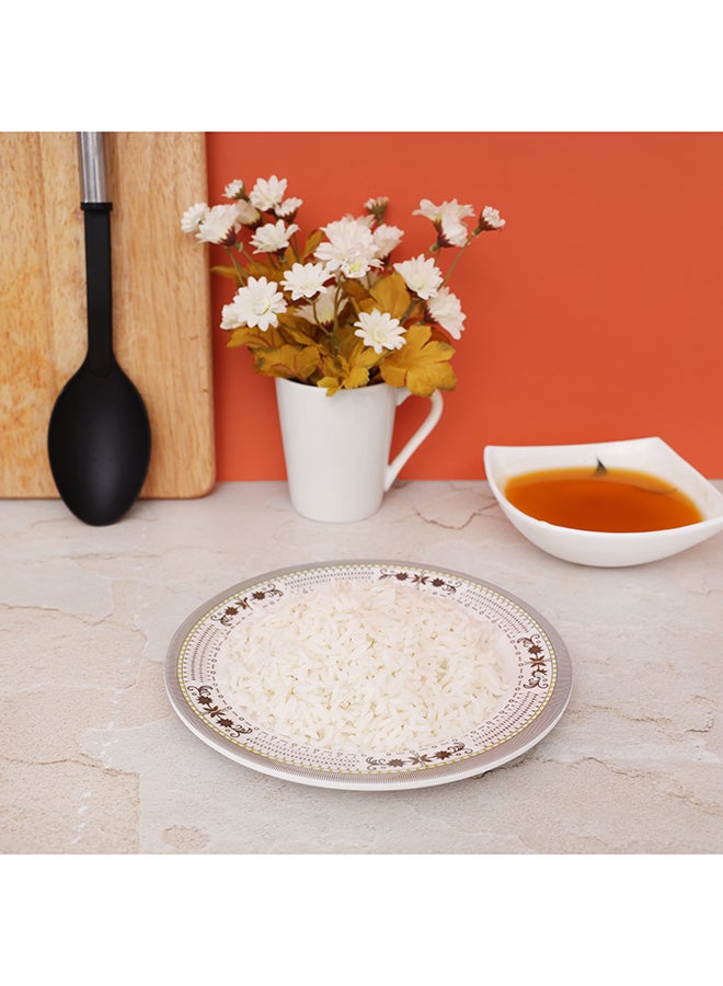 ديلكاسا طبق تقديم عشاء أبيض/بني 8بوصة - Image 5