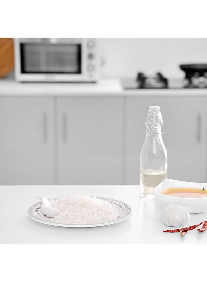 ديلكاسا طبق تقديم عشاء أبيض/بني 8بوصة - Image 3