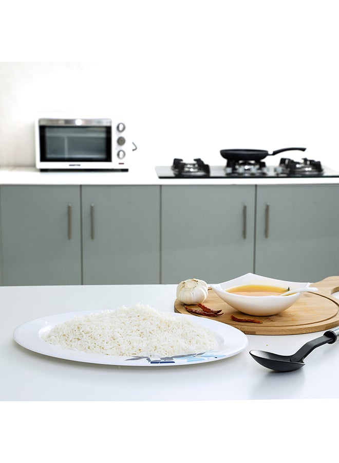 ديلكاسا طبق تقديم بيضاويّ الشكل أبيض/أزرق 14بوصة - Image 3