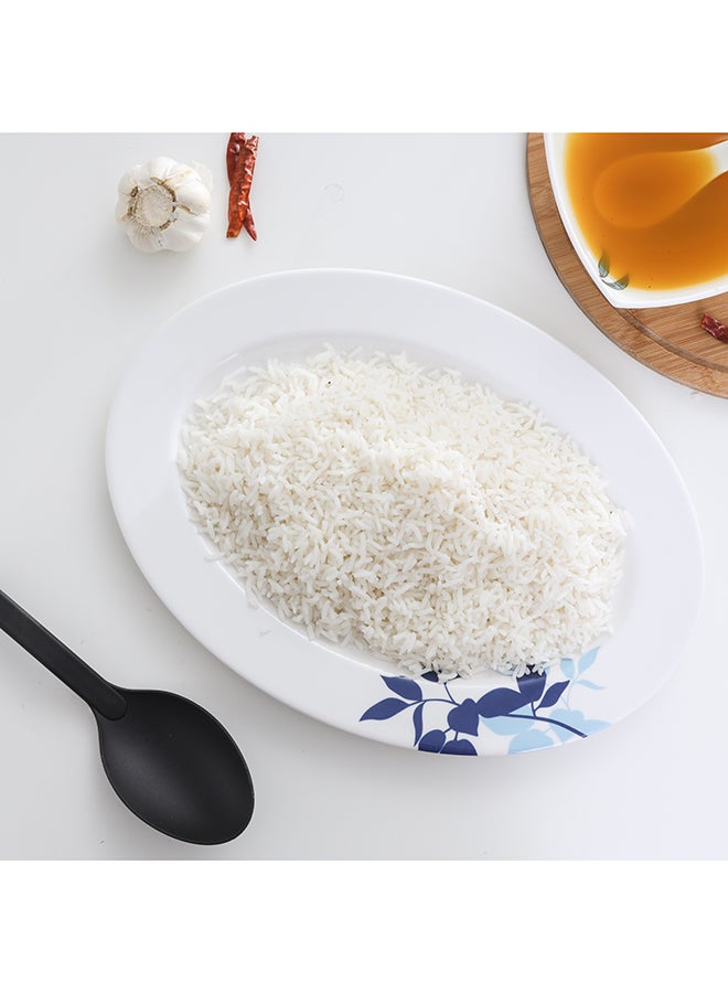 ديلكاسا طبق تقديم بيضاويّ الشكل أبيض/أزرق 14بوصة - Image 4