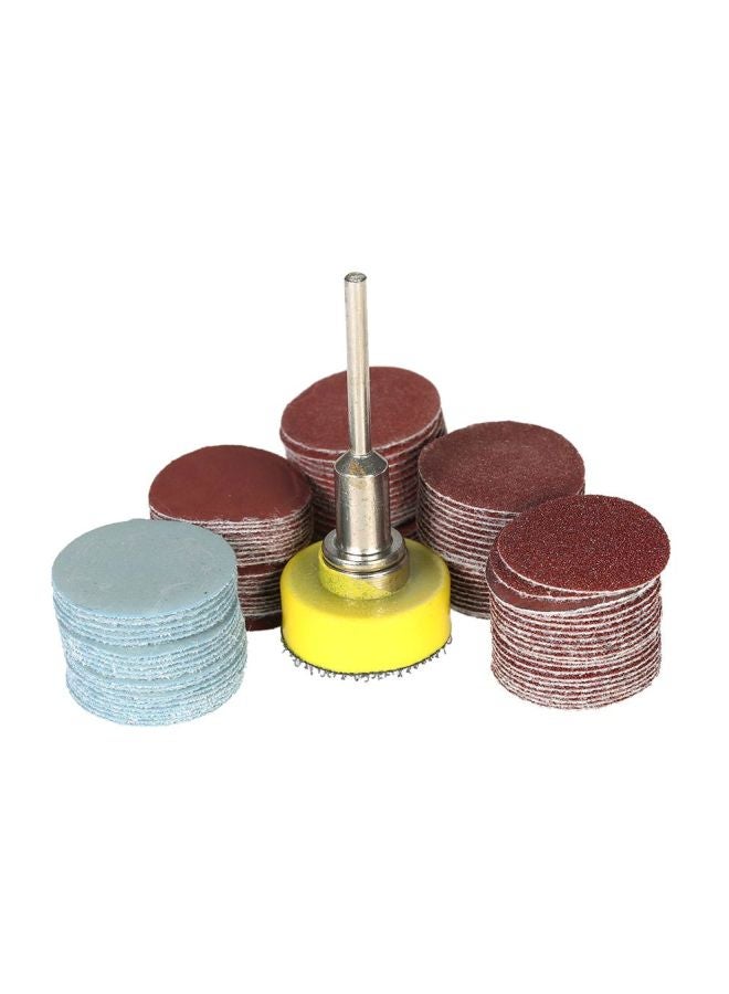 Generic - 100-Piece Abrasive Polish Pad Brown/Yellow/Blue - Image 1