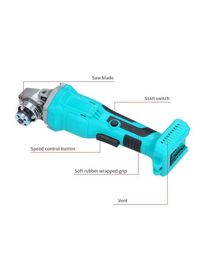 Electric Brushless Angle Grinder Black/Blue 26x9x24cm  - Image 2