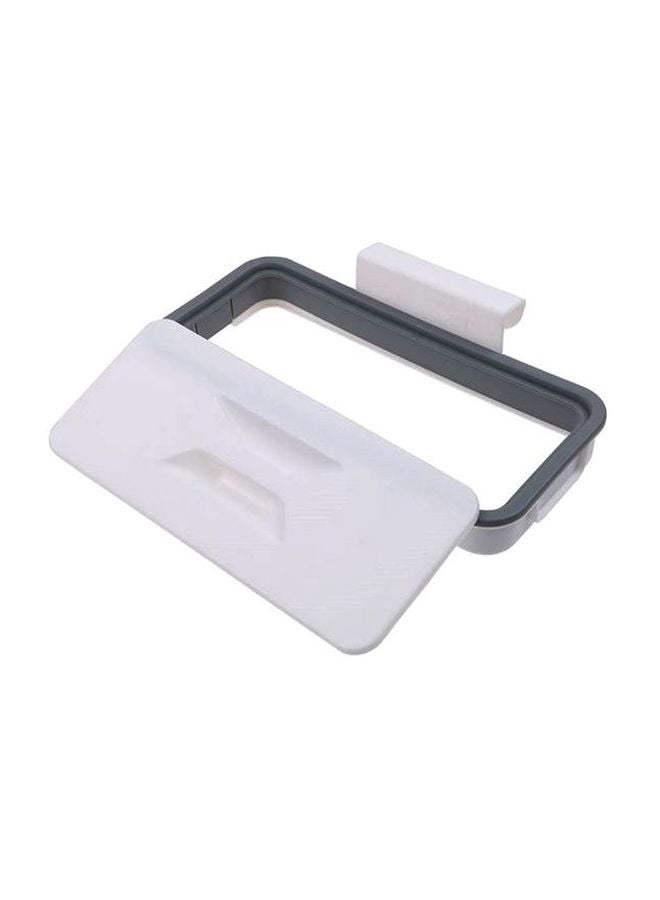 Hanging Trash Bag Holder White/Grey 17x6cm