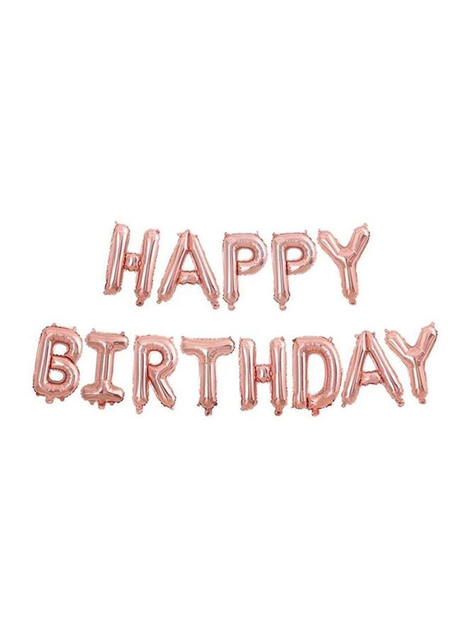 طقم بالونات شكل "Happy Birthday" من 13 قطعة