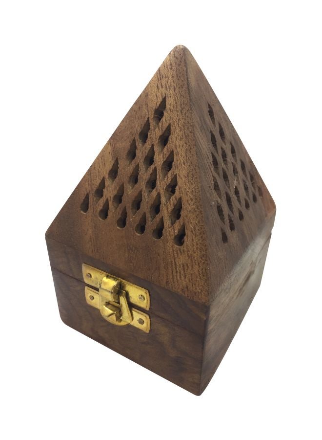 حامل مبخرة على شكل هرم بني 12x7.5سم - Image 2