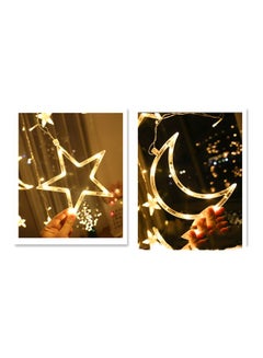 Generic Decorative Moon Star Designed Curtain Light Warm White 20x8x15cm  - Image 3