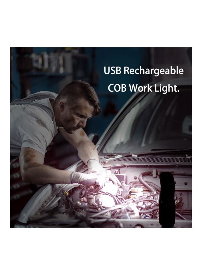 مصباح LED COB قابل للشحن بمنفذ USB أسود/أحمر/أبيض - Image 3