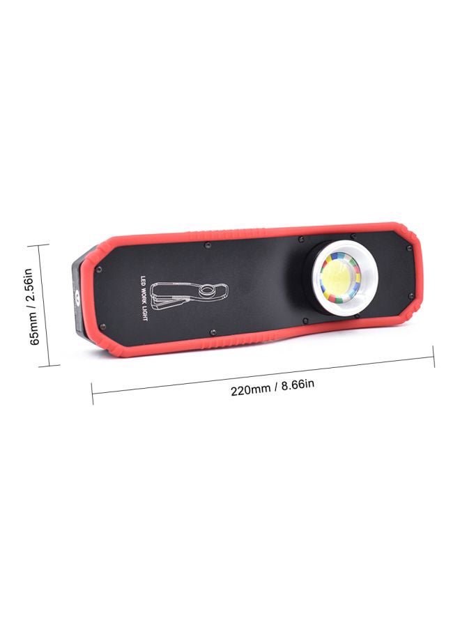 مصباح LED COB قابل للشحن بمنفذ USB أسود/أحمر/أبيض - Image 4