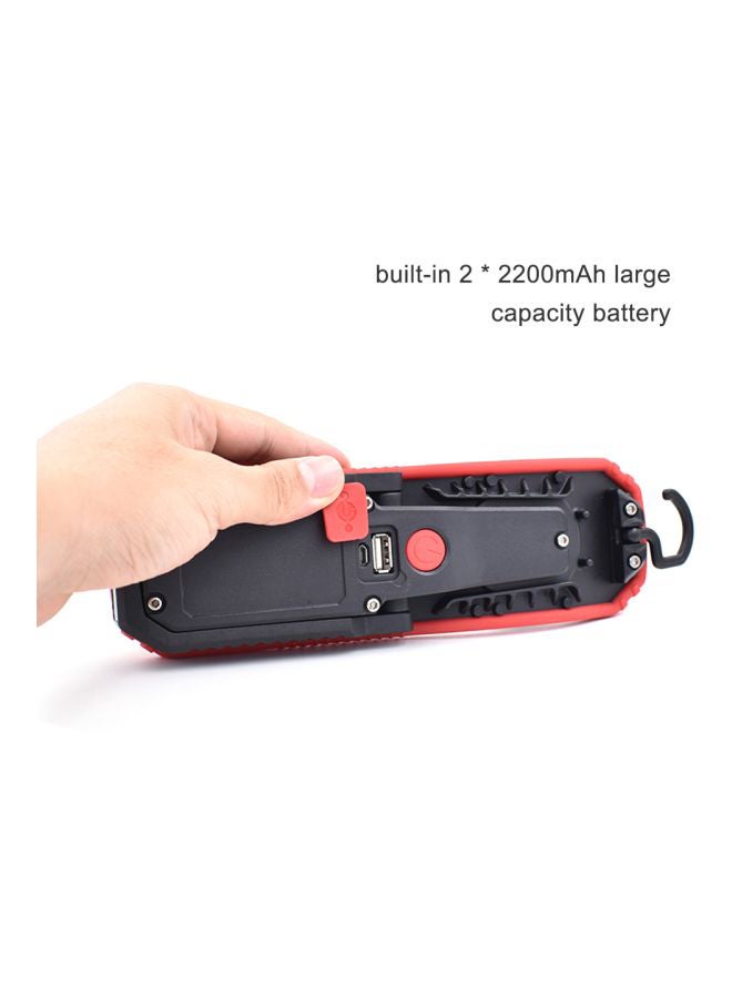 مصباح LED COB قابل للشحن بمنفذ USB أسود/أحمر/أبيض - Image 5